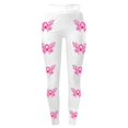 thumbnail image 5 of Arlun Cancer Awareness Leggings for Women Pink Ribbon Graphic Printed Leggings High Waisted Tight Yoga Pants Casual Stretchy Athletic Tights White4 XXL, 5 of 5