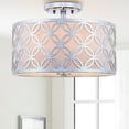 thumbnail image 2 of SAFAVIEH Cecily 3-Light 16 in. Dia. Geometric Flush Mount, Chrome, 2 of 6