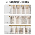 thumbnail image 4 of Cortinas Jinchan Boho, ropa de cocina, nivel café, 45 cm, 2 paneles, 4 of 4