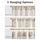thumbnail image 4 of Cortinas Jinchan Boho, ropa de cocina, nivel café, 45 cm, 2 paneles, 4 of 4