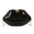 thumbnail image 2 of Moontgen Crossbody Bag for Women Lips Shape Shoulder Bag Pvc Clutch Purse for Work(black), 2 of 9