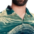 thumbnail image 5 of Whale Men's Short Sleeve Poplin Shirt, Casual Printed Beach Button Down Summer Unisex Shirts, 5 of 6