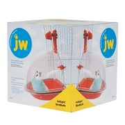 JW Pet Bird Bath for Cage Bird Cage Accessories for Small & Medium Cages for Parakeets and Similarly Sized Birds, Assorted