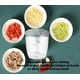 thumbnail image 3 of Picadora de hilo portátil, picadora manual de ajo, procesador de alimentos para especias de frutas y chile, cuchillas de acero inoxidable para picar rápido y fácilmente en la cocina, recipiente de, 3 of 5