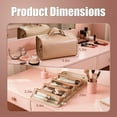 thumbnail image 5 of Roll up Makeup Bag, Large Travel Makeup Bag, Foldable Makeup Bag, Waterproof Hanging Toiletry Bag with 4 Clear Detachable Interior Pockets, Portable Cosmetic Bag for Women Travel Essentials (Khaki), 5 of 6