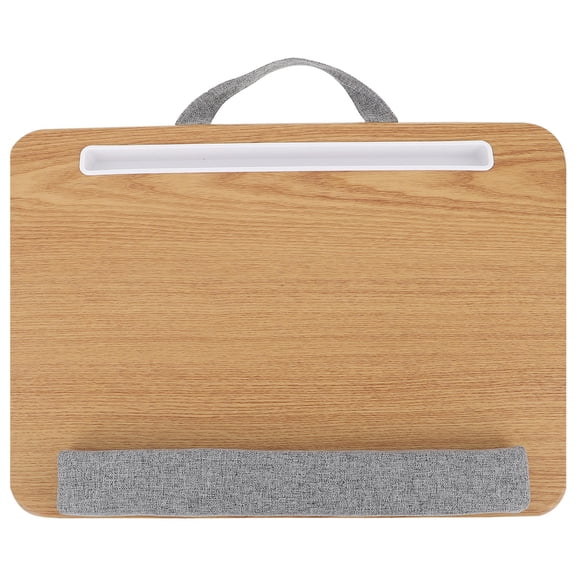 EXHUMKY Portable Foldable Lap Desk in Khaki - Lightweight, Stable Bed Tray for Laptop, Work, Study, and Home Use