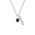thumbnail image 2 of Delight Jewelry Silvertone Small Purple Paw Silvertone Live the Life You Have Imagined Bar Charm Necklace, 23", 2 of 4