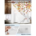 thumbnail image 3 of No Hook Cloth Fabric Shower Curtain with Snap in Liner, Maple Leaf Fall Waterproof Shower Curtains Set with See Through Top Window, Thanksgiving Autumn Botanical Watercolor Bath Curtains 72"x72", 3 of 6
