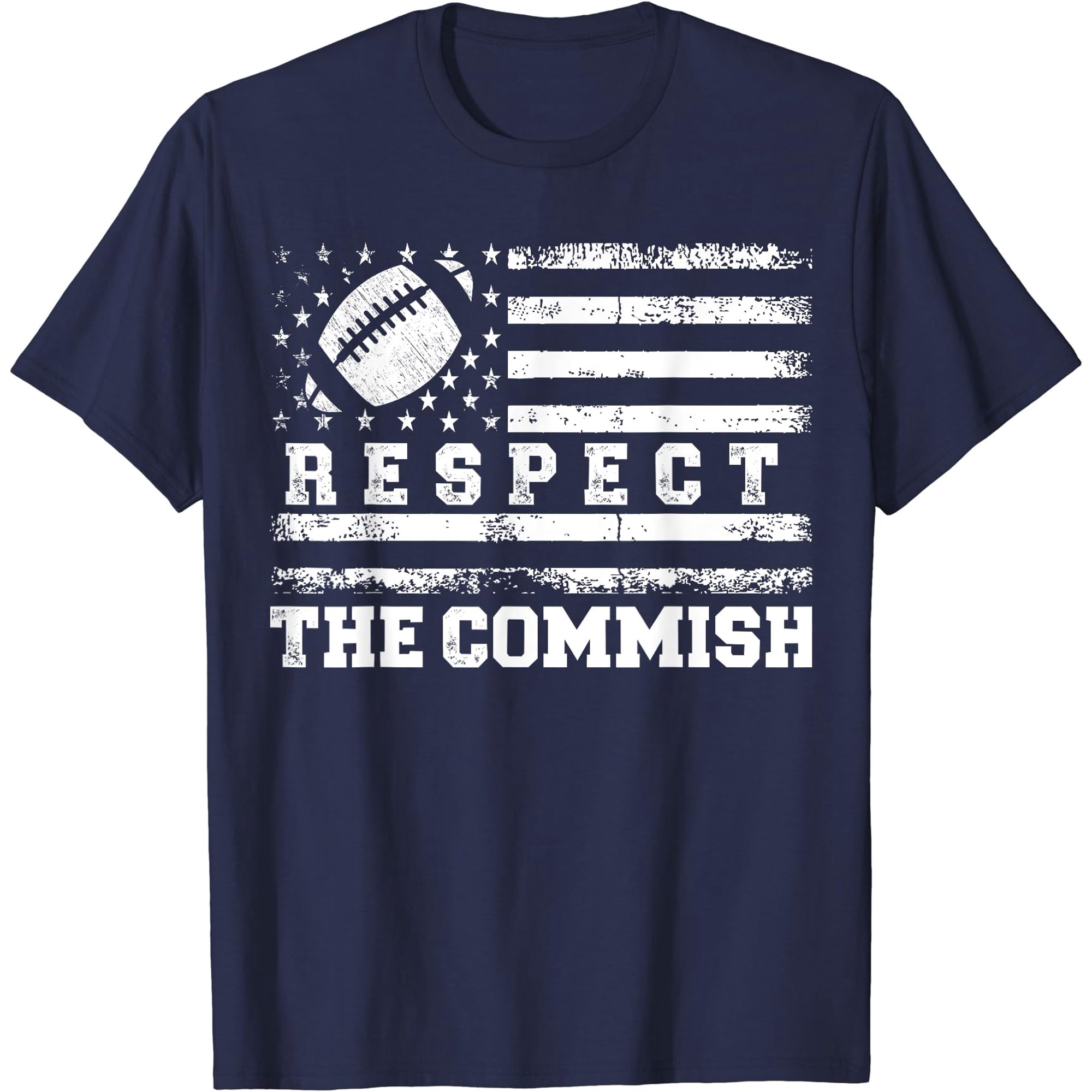 Fantasy Football American Commissioner Respect The Commish T-Shirt