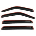 thumbnail image 4 of Window Visor Compatible With 2007-2011 Dodge Nitro, Slim Style Acrylic Smoke Tinted 4Pcs Sun Rain Shade Guard Wind Vent Air Deflector By Ikon Motorsports, 2008 2009 2010, 4 of 5