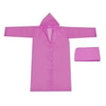 thumbnail image 1 of Unique Bargains Ponchos de Pluie pour Adultes, Manteau de Pluie en EVA Réutilisable Imperméable, Rose, 1 of 7