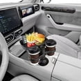 thumbnail image 3 of 4-in-1 Car Cup Holder Expander – Universal Cup Holder Tray with Large Food Tray & Phone Mount, Fits 2.6"–3.94" Cup Sizes, Road Trip Essentials, 3 of 8