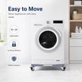 thumbnail image 5 of Appliance Dolly Cart with 4 Locking Twin Wheels, Mini Fridge Stand with Wheels, Adjustable Washing Machine Stand, Mobile Roller Base 16 to 24-3/8 in, 400 lb Capacity for Dryer & Refrigerator, 5 of 7