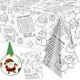 thumbnail image 1 of Paquete de 2 manteles navideños para niños, 137 x 274 cm, con juegos, 1 of 6