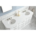 thumbnail image 6 of Water Creation Palace 72" Hardwood Double Bathroom Vanity in Pure White & Nickel, 6 of 12