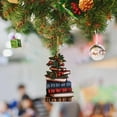 thumbnail image 2 of Wooden Book Christmas Ornament - 3D Bookshelf Tree Pendant for Book Lovers, Reading Theme Xmas Tree Decorations Librarian Gifts, 2 of 4