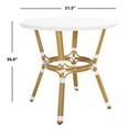 thumbnail image 3 of SAFAVIEH Sidford Outdoor Rattan Bistro Table, White, 3 of 9