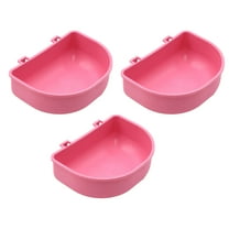 3Pcs Pet Feeder with Hook Food and Water Bowl on Cage for Guinea Pig,Chinchilla,Bunny