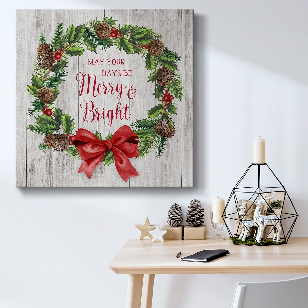 Christmas Wreath- Gallery Wrapped Canvas