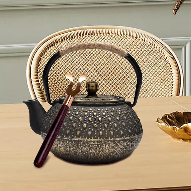 Tetera de Hierro Fundido para Hervir Agua Caliente, Regalo para Amantes Del Té, Tetera Japonesa, Tetera, para Camping, Barbacoa, Sala de Estar