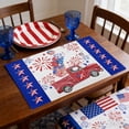 thumbnail image 2 of USA 250th Anniversary Patriotic Placemat – Linen Table Mat for 4th of July, Veterans Day, Memorial Day, Independence Day Party Decorations, Waterproof & Reusable, 2 of 5