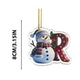 thumbnail image 3 of Dated 2025 Acrylic Christmas Decor - 3.14" Letter Ornaments with Gold Cord (Personalized Family Keepsakes), 3 of 4