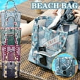 thumbnail image 6 of Mesh Beach Bag Outdoor Travel Storage Bag Beach Net Bag Larg Capacity Single Shoulder Beach Bag Handbag Shopping Bag, 6 of 6