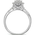 thumbnail image 3 of 14K White Gold 14Kw Heart Halo Diamond Semi-Mount Engagement Ring (Size 7) Made In India rm2048e-025-waa, 3 of 6