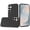 Black, variant on For Samsung s25 FE Classy Slick Chromed Around Hybrid Case Cover - Dark Blue