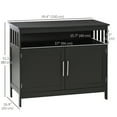 thumbnail image 3 of HOMCOM Kitchen Sideboard, Buffet Cabinet, Wooden Storage Console Table, 3 of 10