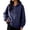 Navy, variant on yillto Womens Coat Hooded Casual Sweatshirt Lightweight Zip up Fall Loose Drawstring Jackets with Pockets