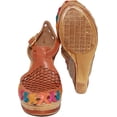 thumbnail image 4 of The Western Shops Womens Leather Mexican Huarache Sandal, Wedge Platform Sandals, 4 of 5