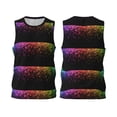 thumbnail image 2 of Gaeub Colorful Sparkling Men's Mesh Basketball Jersey, Quick-Drying Sleeveless Top S-4XL, Loose Muscle Tank Top -X-Large, 2 of 9