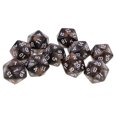 thumbnail image 1 of 10 Uds Dados Poliédricos D20 Sunnimix para Juegos de Mesa de Mazmorras y Dragones Café Gris, 1 of 8