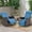 Navy Blue, variant on HOMREST Outdoor Recliner for Patio Set of 2, Wicker Reclining Patio Chair with 150°Adjustable Back & Extended Footrest & Removable Cushion for Garden, Light Grey