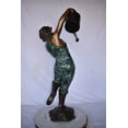 thumbnail image 6 of Nifao Standing Boy with Watering Can Outdoor Fountain Statue, Bronze Garden Water Feature Sculpture for Patio & Yard – Outdoor Garden Decor Sculpture, 24"L x 22"W x 48"H, 6 of 10