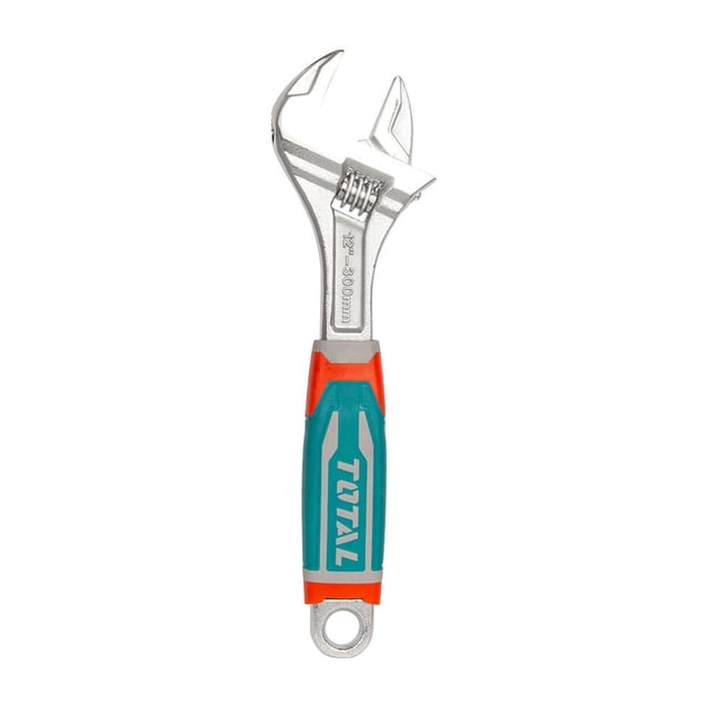 Llave ajustable (perico) 12” industrial Cr-V, TOTAL