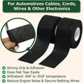 thumbnail image 3 of Cinta aislante resistente al calor para arneses de cables, cinta aislante autoadhesiva, tela para cableado automotriz, envoltura de tela, cintas impermeables para cables, 3 of 6