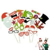 27pcs Funny Christmas Photo Booth Props on Stick for Wedding Birthday Party Supplies Favors