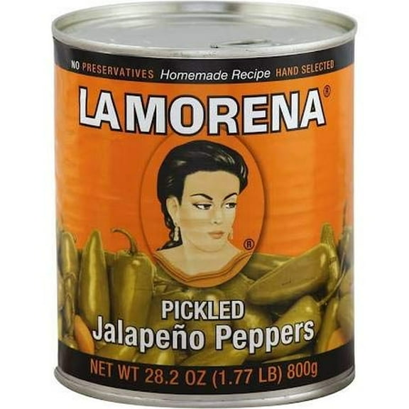 La Morena Whole Pickled Jalapeno Peppers 28.2 oz (Pack of 32)