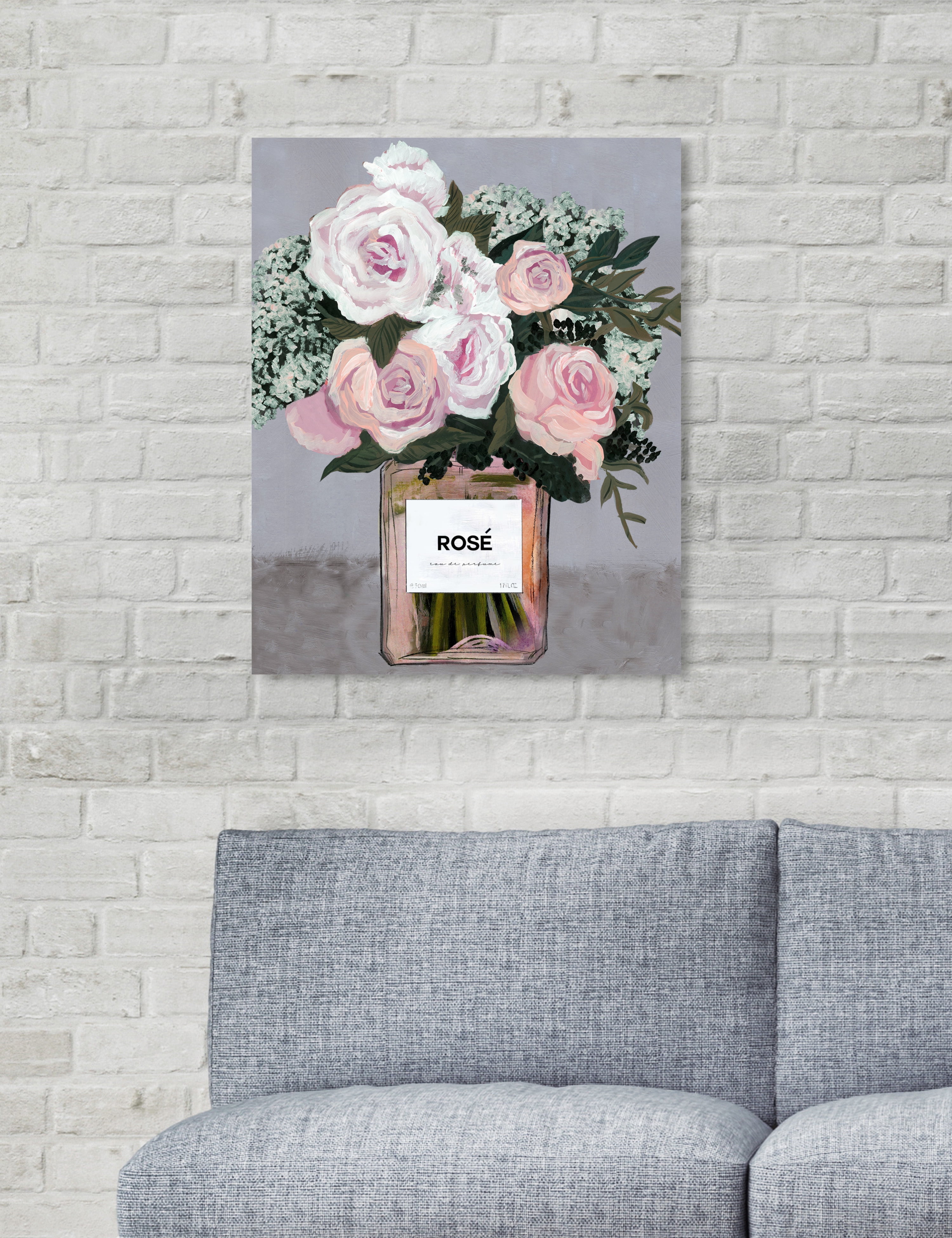 Oliver Gal 'Rose Flowers' Floral and Botanical Wall Art Print on Premium  Canvas, 16x24 inch