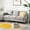 Heather Gray, variant on Mellow Hana Modern Upholstered Linen Fabric Sofa with Armrest Pockets, Sand Grey Beige