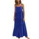 thumbnail image 2 of Vestido largo con tirantes finos para mujer - Pareo estampado para la playa - Vestido camisero holgado de poliéster - Ropa informal de verano, 2 of 8