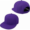 thumbnail image 2 of EaseDay Classic Flat Bill Visor Snapback Hat, Trendy Adjustable Plain Tone High Top Blank Baseball Cap for Men and Women, Comfortable Headwear, 1-Pack, 2 of 5