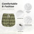 thumbnail image 6 of Picia Green Snake Pattern Women's 2 in 1 Athletic Running Shorts High Waisted Workout Casual Gym Sweat Shorts with Comfy Liner Zipper Pockets-XX-Large, 6 of 9