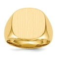 thumbnail image 1 of 14K Yellow Gold Ring Band Signet 16.0x17.0mm Closed Back Men's, Size 8, 1 of 5