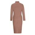 thumbnail image 6 of Midsumdr Womens Sweater Dresses Fall Fashion 2025 Turtleneck Knitted Solid Color Sweaters and Skirts Two Piece Set Thick Pullover Sweater Dress Set, 6 of 6
