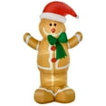 thumbnail image 2 of Homcom Christmas Inflatable Gingerbread Man with LED Lights for Indoor Outdoor, 2 of 9