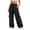 Black, variant on Women Baggy Cargo Pants Streetwear Parachute Pants High Waist Adjustable Straight Wide Leg Joggers