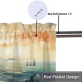 thumbnail image 5 of Coastal Lighthouse Window Curtain Valances Sunrise Blue Ocean Sailboat Nautical Privacy Decorative Rod Pocket Short Window Valance Curtains 54 by 18 in, 1 Panel, 5 of 6